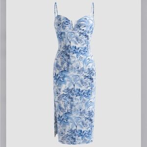 Landscape Painting Slit Cami Dress